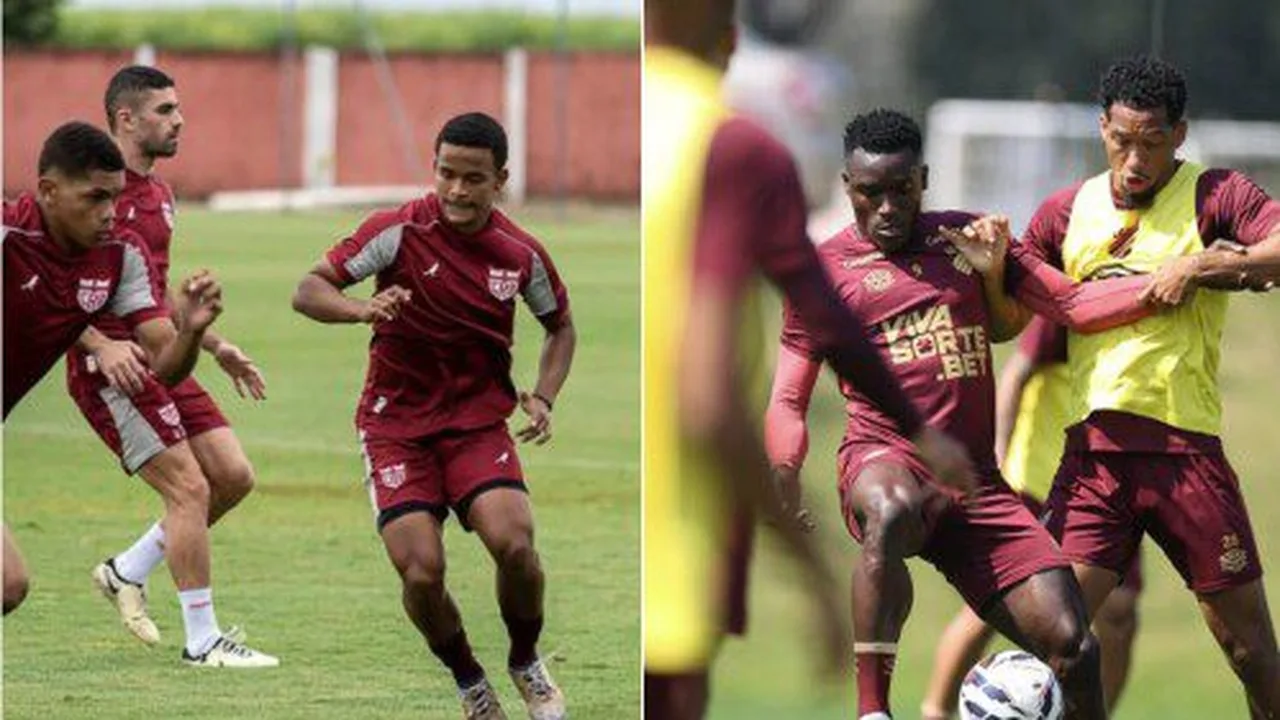 Jogadores do Sport comemorando gol em campo adversário durante partida da Série B