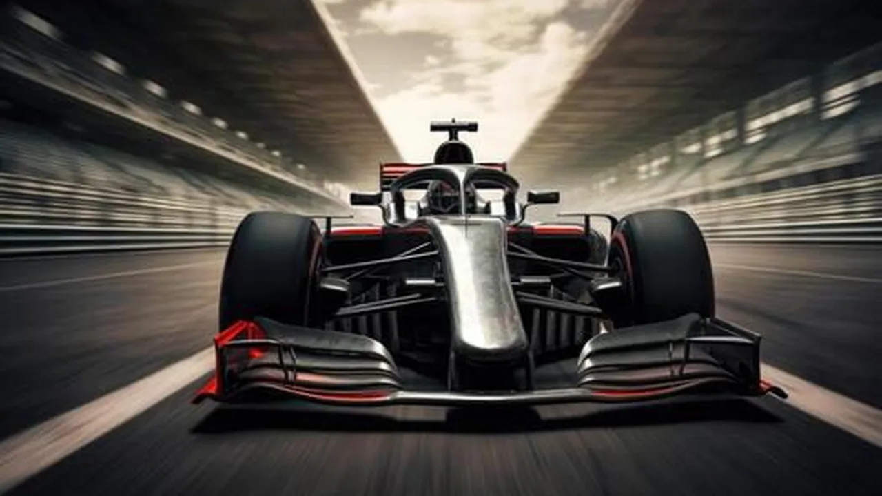 Max Verstappen em carro da Red Bull durante corrida de Fórmula 1 com elementos gráficos de energia