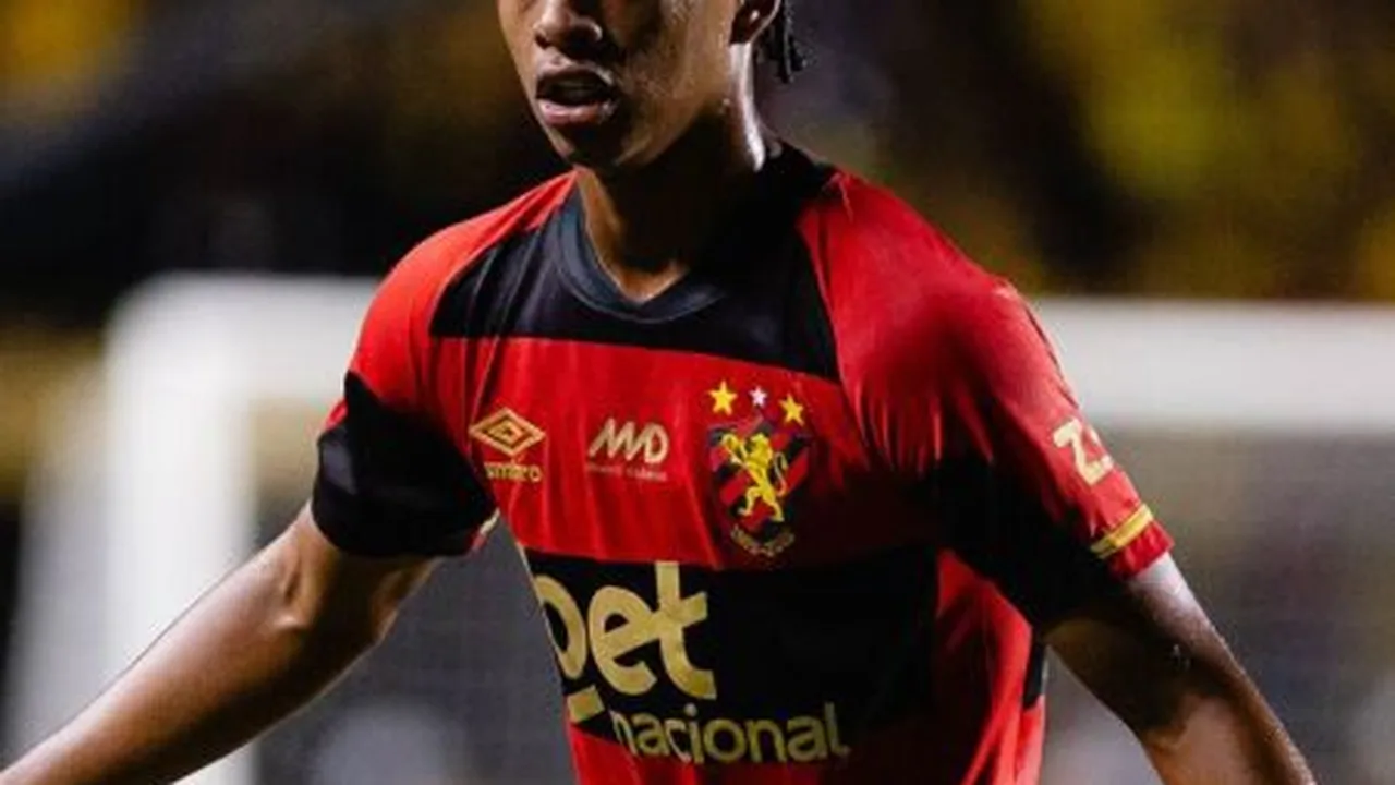 Perotti comemora gol pelo Sport Recife contra o Novorizontino no Estádio Adelmar da Costa Carvalho pela Série B 2026