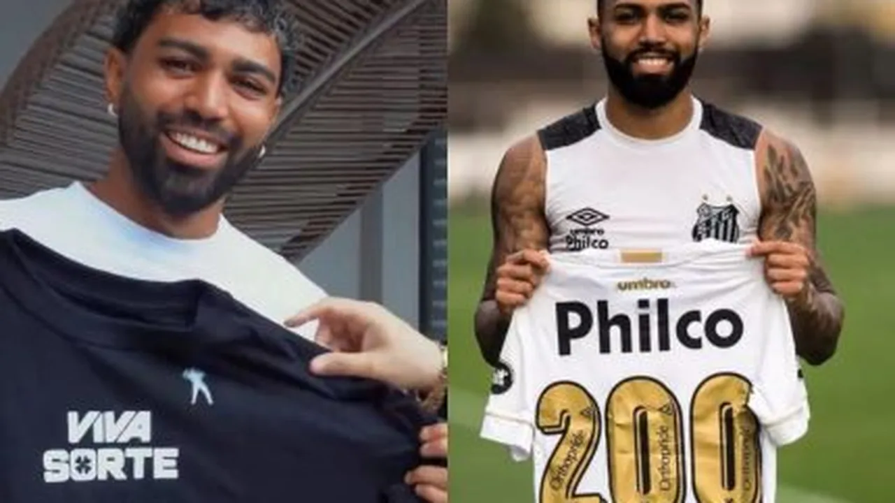 Gabigol comemorando gol pelo Santos contra o San Lorenzo no Nuevo Gasómetro, Buenos Aires, Copa Sul-Americana