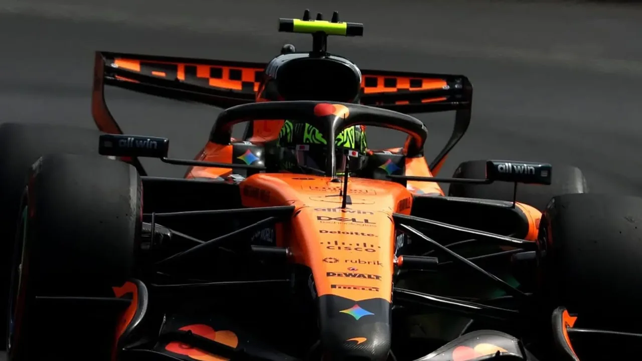 Lando Norris na McLaren durante o qualifying sprint do GP de Miami 2026 no Miami International Autodrome