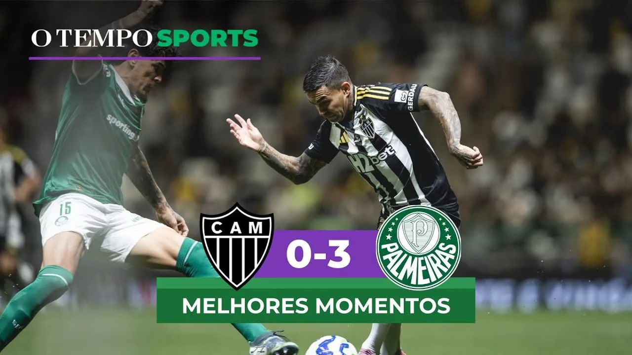 Leila Pereira, presidente do Palmeiras, em entrevista com expressão firme, com escudo alviverde ao fundo