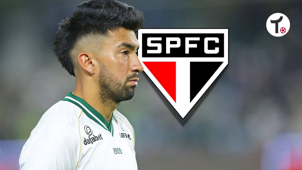 Cauly, meia do São Paulo, conduzindo a bola durante partida do Brasileirão Série A 2026