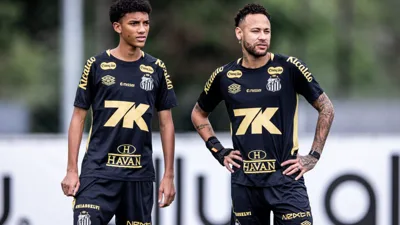 Robinho Jr. driblou Neymar no treino e o Santos virou palco de polêmica