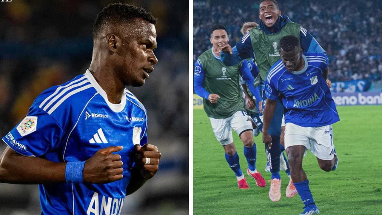 Darwin Quintero, meia colombiano do Millonarios, com a camisa 7 em campo pela Copa Sudamericana 2026