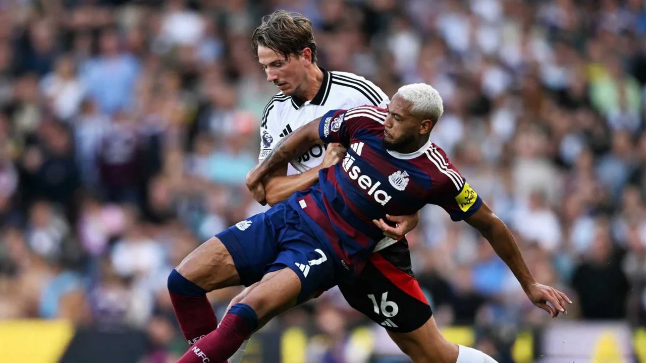 Sander Berge, volante norueguês do Fulham, em ação pela Premier League 2025/2026