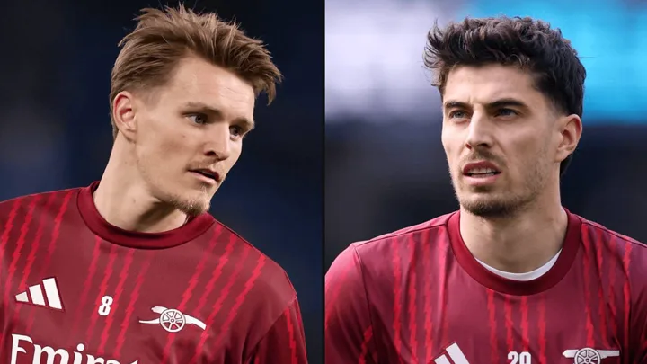Kai Havertz, atacante do Arsenal, com a camisa 29 em ação na Premier League 2025/2026