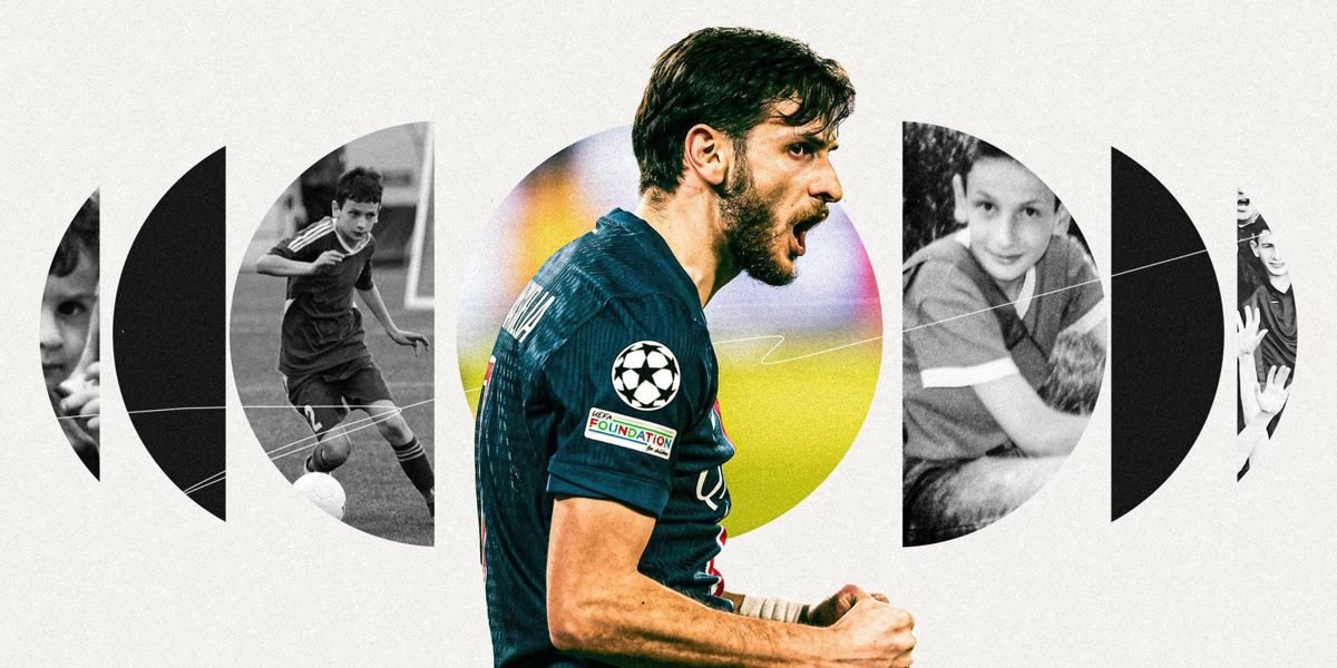O que os 13 chutes no gol revelam sobre cada equipe Kvaratskhelia e Luis Díaz de
