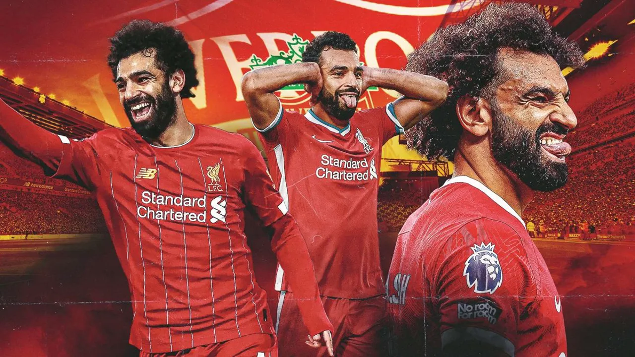 Mohamed Salah com a camisa do Liverpool e Raúl Jiménez com a camisa do Fulham na Premier League 2025/2026
