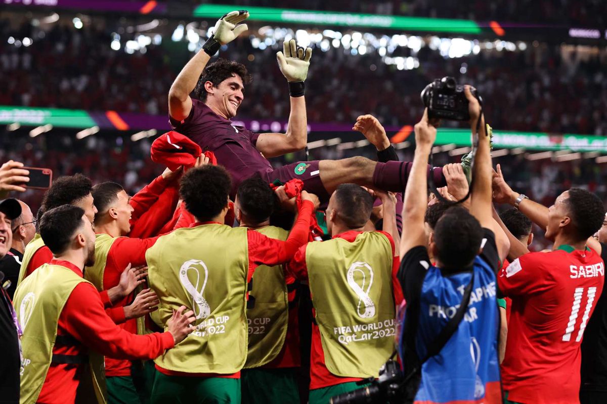 O vestiário que a Europa construiu para Marrocos A seleção de Marrocos que vai e