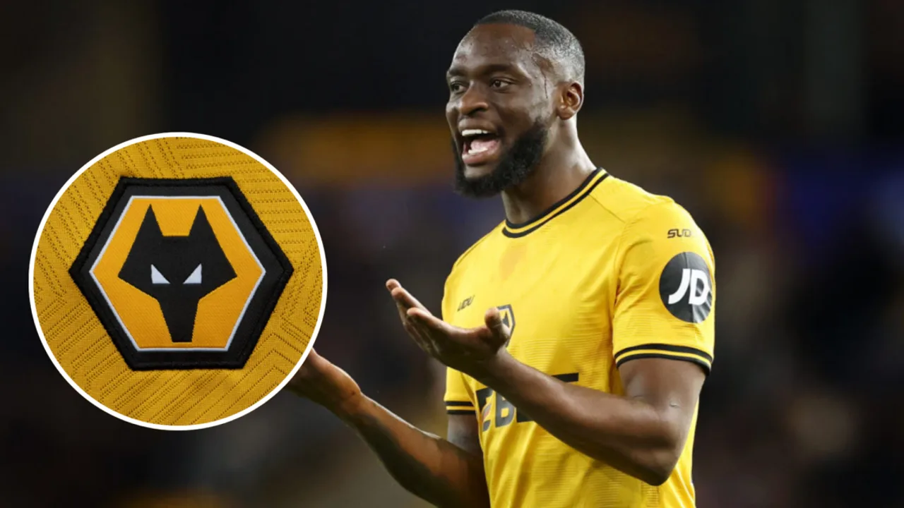 Toti, zagueiro português do Wolverhampton Wanderers, com a camisa 24 em partida da Premier League