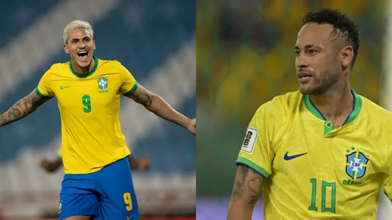 Neymar com a camisa do Santos em campo durante o Brasileirão 2026, olhando para cima