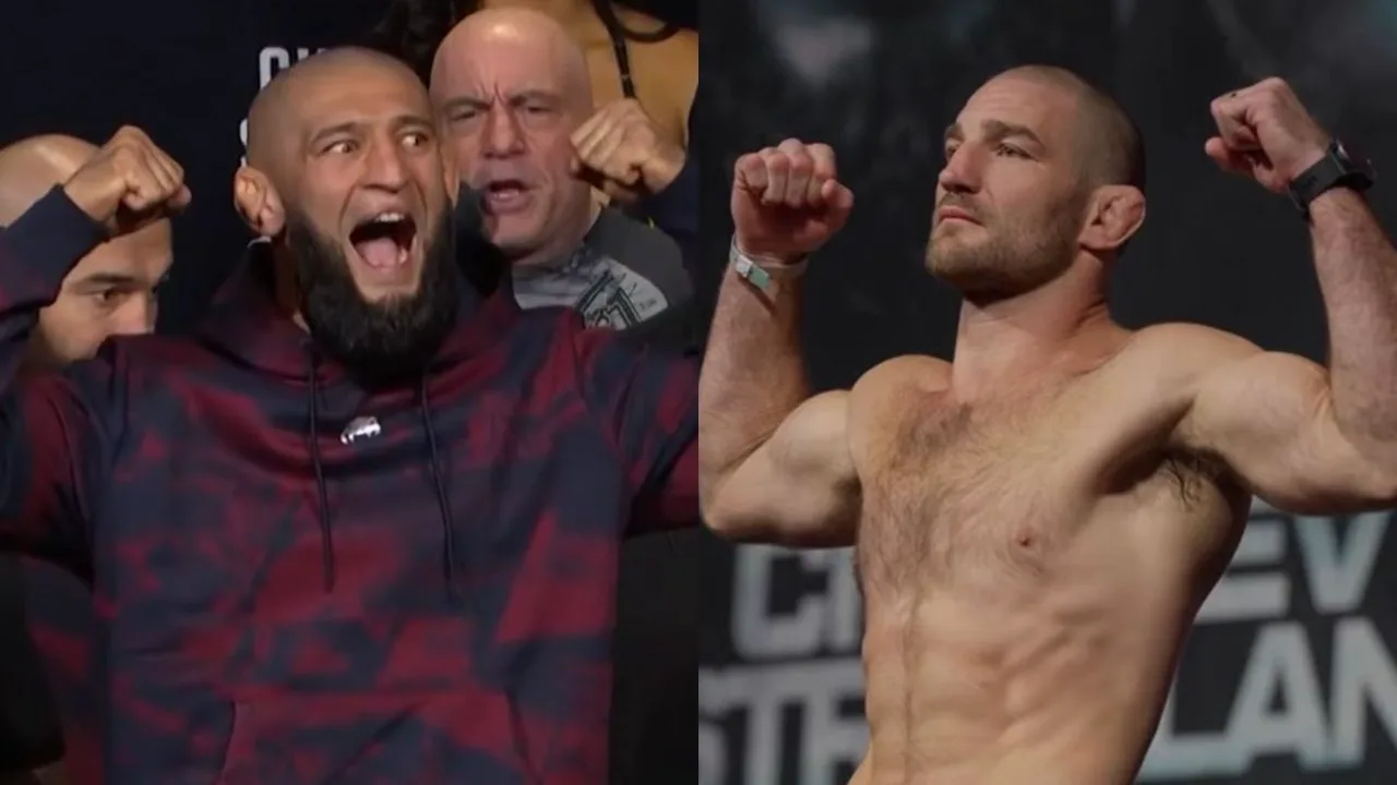 Alex Pereira com luvas de MMA em treino intenso, postura de striker, ginásio ao fundo