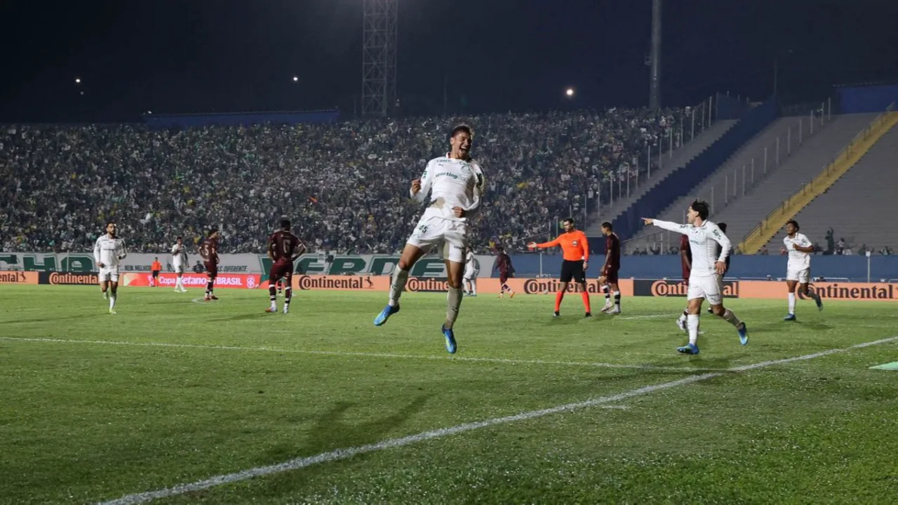 Erick Belé comemora primeiro gol profissional pelo Palmeiras na Copa do Brasil 2026