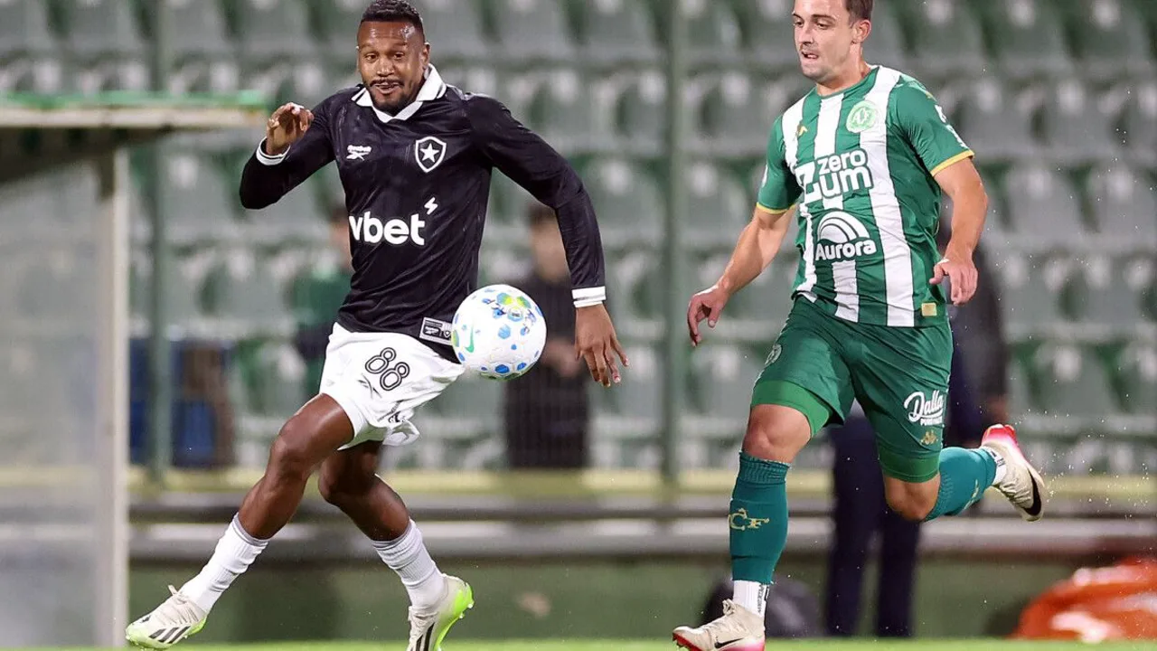 Estádio Nilton Santos vazio com bandeiras do Botafogo ao fundo, simbolizando crise financeira do clube