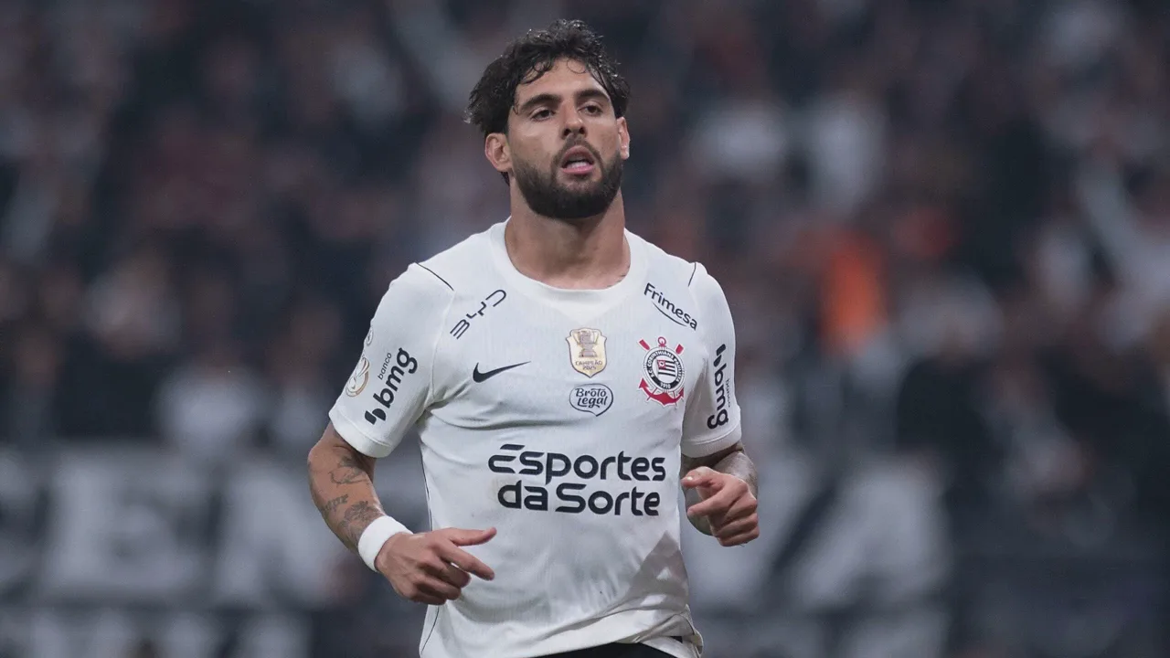 Yuri Alberto comemorando gol com a camisa do Corinthians na Neo Química Arena