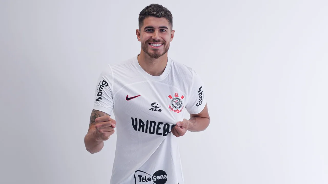 Pedro Raul, centroavante do Corinthians, em ação pelo Brasileirão Série A 2026
