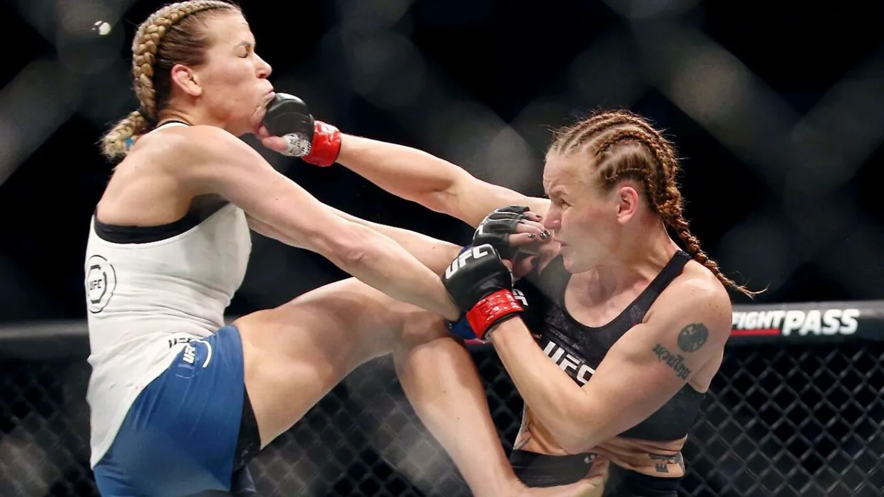 Alice Ardelean aplica o Capsule Lock em Polyana Viana no UFC Vegas 117, finalização inédita na história do UFC