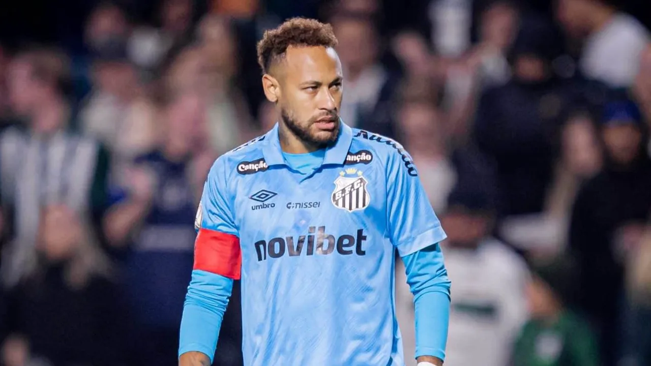 Neymar e Gabigol no treino do Santos na Vila Belmiro antes da Copa Sul-Americana