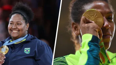 Bia Souza e Rafaela Silva transformam o Spaten Fight Night em palco olímpico