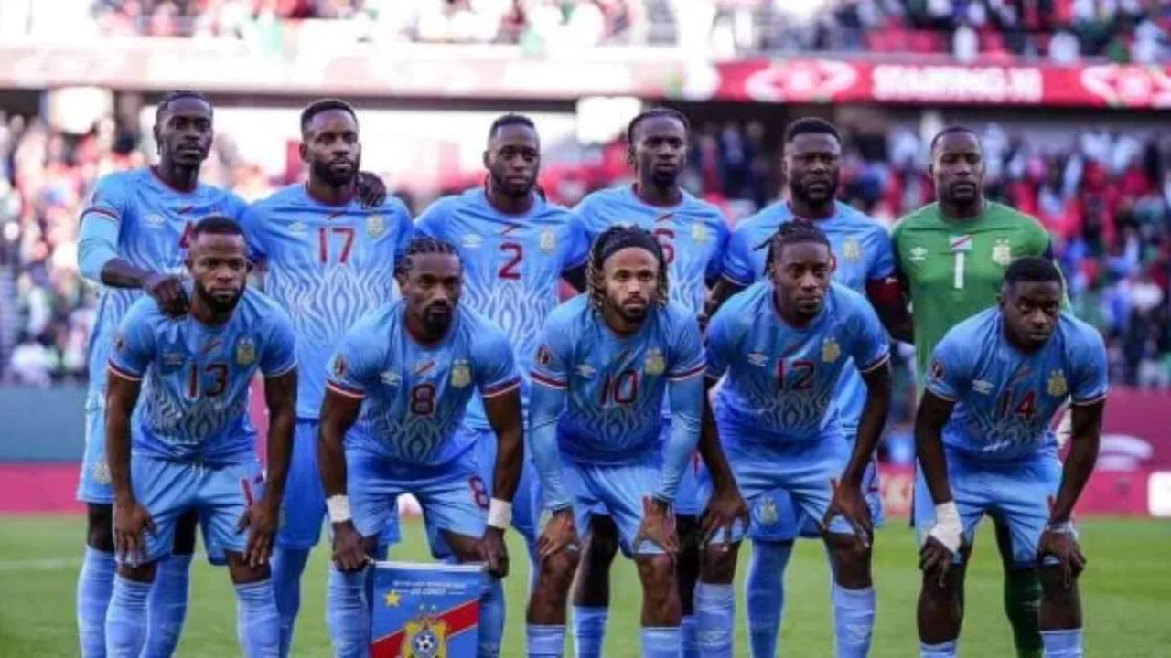 Jogadores da seleção da República Democrática do Congo em treino na Europa antes da Copa do Mundo 2026