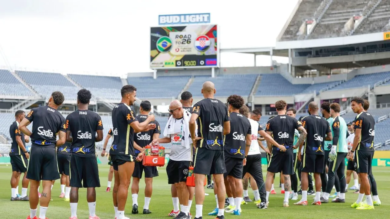 Vista aérea do Columbia Park Training Facility em Nova Jersey, centro de treinamento da Seleção Brasileira na Copa do Mundo 2026