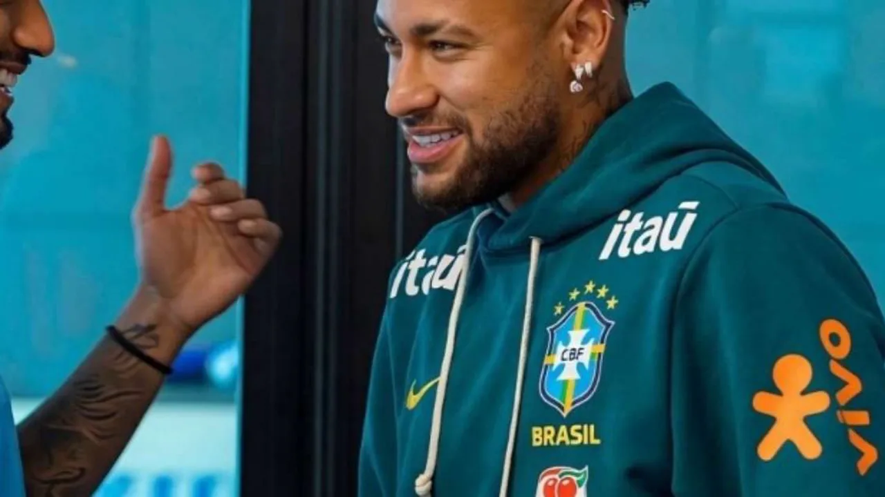 Neymar com expressão preocupada na concentração da Seleção Brasileira na Granja Comary, maio de 2026