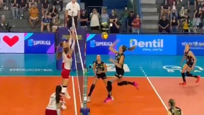 Carol Gattaz marca ponto aos 44 anos e se despede do vôlei com troféu