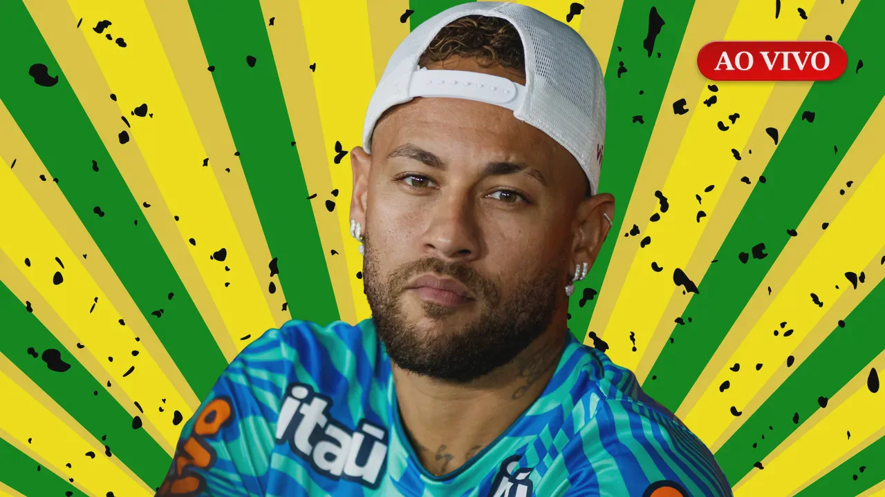 Neymar em tratamento fisioterápico com a camisa da seleção brasileira durante treino da Copa do Mundo 2026