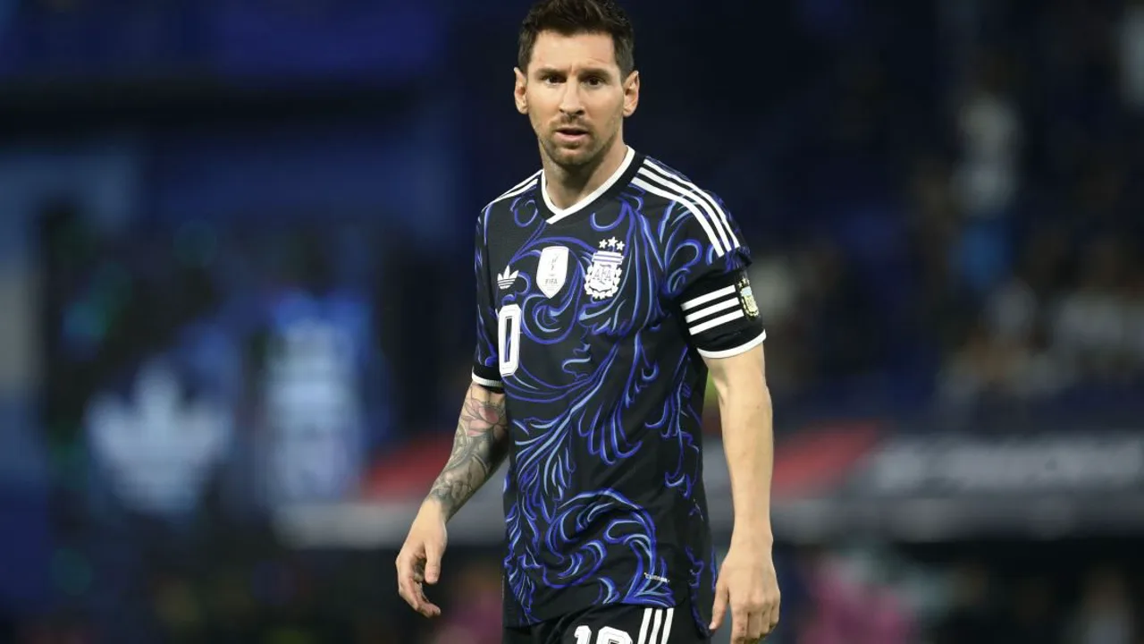 Lionel Messi em treino da seleção argentina antes do amistoso contra a Islândia, junho de 2026