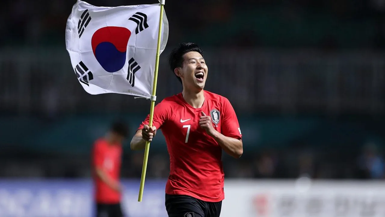 Son Heung-min com a camisa da Coreia do Sul no Estádio Akron em Guadalajara, Copa do Mundo 2026