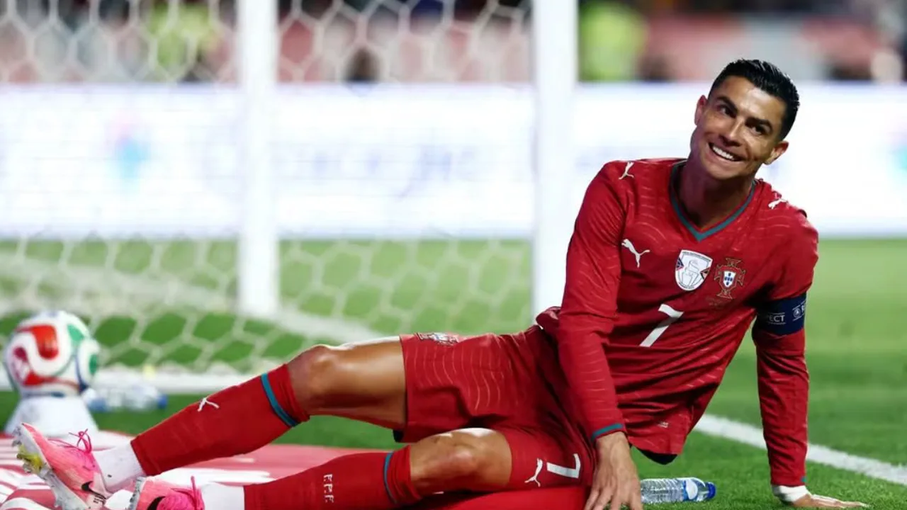 Cristiano Ronaldo com a camisa de Portugal em campo durante a Copa do Mundo 2026 em Houston, Texas