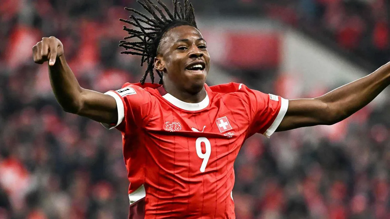 Jonathan David comemora hat-trick pelo Canadá contra o Catar na Copa do Mundo 2026