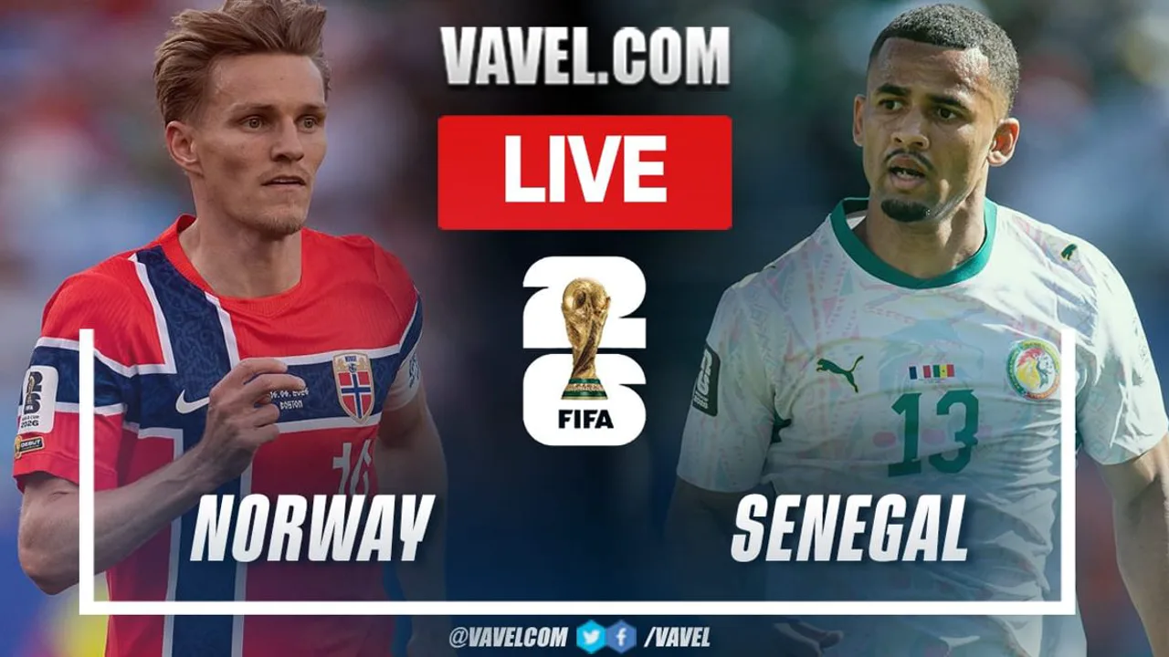 Erling Haaland e Martin Ødegaard comemorando gol da Noruega contra o Senegal no MetLife Stadium na Copa do Mundo 2026