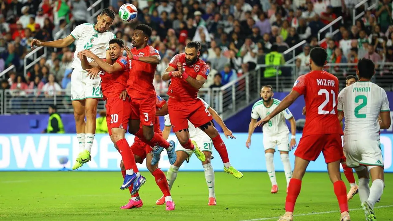 Jogadores da Argélia celebram virada sobre a Jordânia no Levi's Stadium em Santa Clara na Copa do Mundo 2026