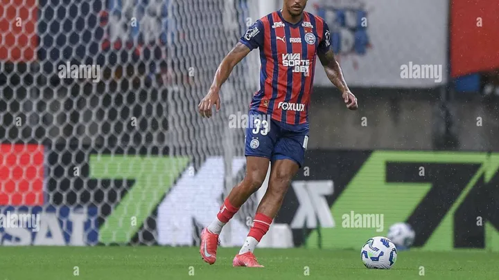David Duarte, zagueiro do Bahia, camisa 33, em ação no Brasileirão Série A 2026