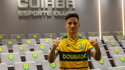 Luiz Otavio, meia do Cuiabá, em campo durante partida do Brasileirão Série A 2026