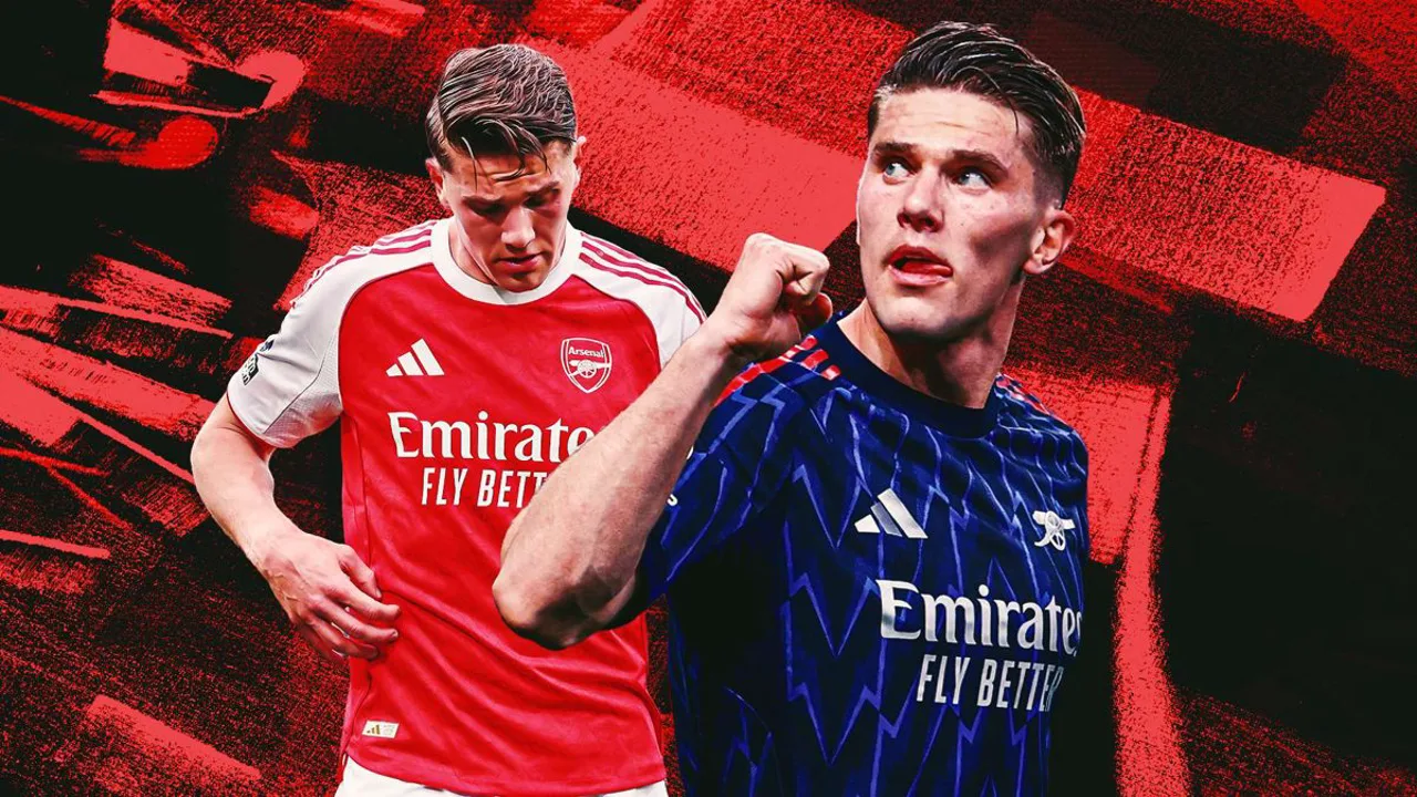 Viktor Gyökeres e Rayan em ação pela Premier League 2025/2026, atacantes frente a frente em disputa de bola