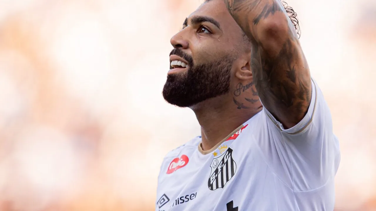 Gabriel Barbosa pelo Santos e Alesson pelo Mirassol, dois atacantes do Brasileirão Série A 2026 em campo